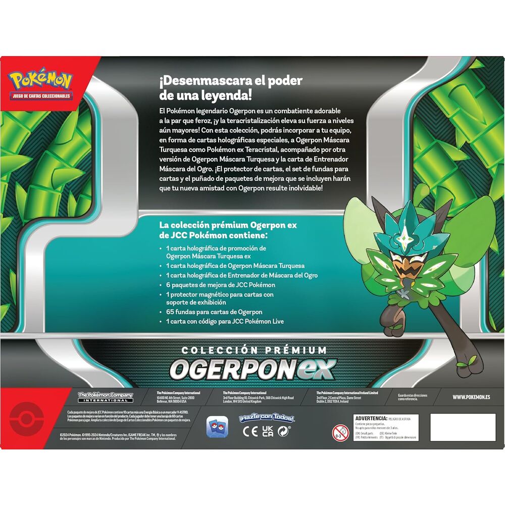 Blister Cartas Ogerpon ex Pokémon (Español) reverso