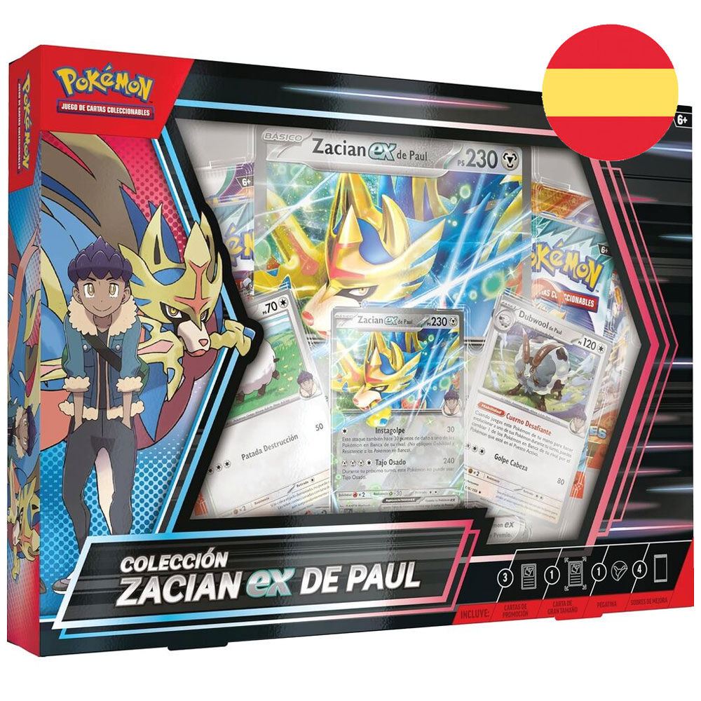 Blister Cartas Zacian ex de Paul Pokémon Español