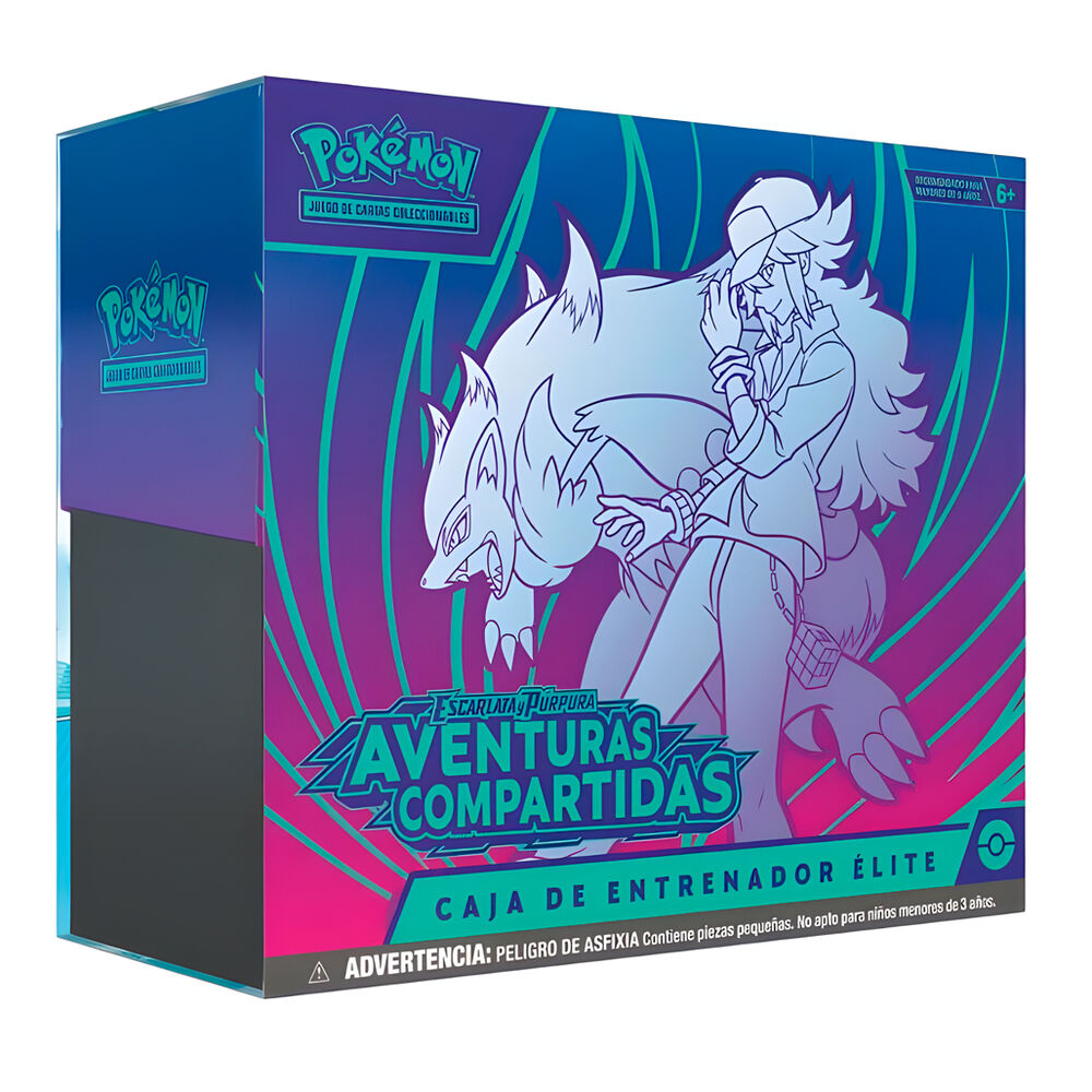 Estuche Entrenador Elite cartas Aventuras Compartidas Pokemon latino