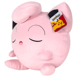 Peluche de Jigglypuff dormido Pokémon de 45 cm, muñeco grande y suave del Pokémon tipo hada.