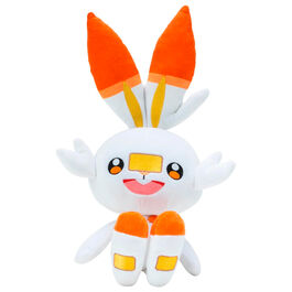 Peluche de Scorbunny Pokémon de 30 cm, muñeco suave del Pokémon tipo fuego inicial de Galar.