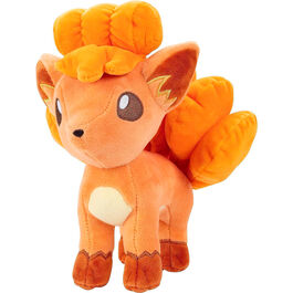 Peluche de Vulpix Pokémon de 20 cm, muñeco suave del Pokémon tipo fuego con seis colas.